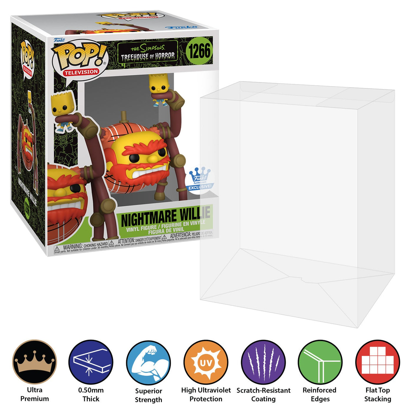 Funko POP! 6 inch Nightmare Willie #1266 Super Size Pop Protector Size CONFIRMED by Display Geek
