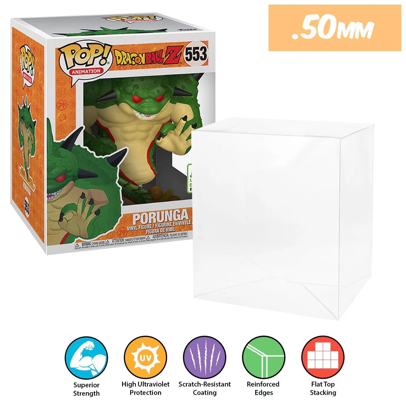 Funko POP! 6 inch Porunga ECCC #553 Pop Protector Size CONFIRMED by Display Geek