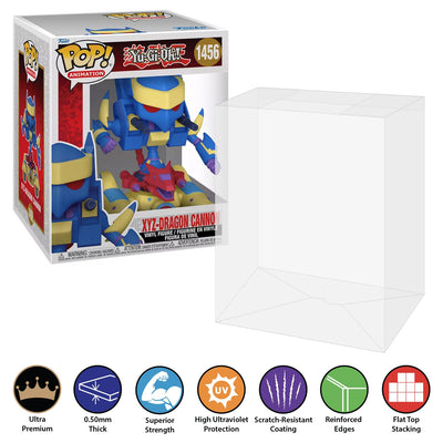 Funko POP! 6 inch Yu-Gi-Oh! XYZ-Dragon Cannon #1456 Super Size Pop Protector Size CONFIRMED by Display Geek