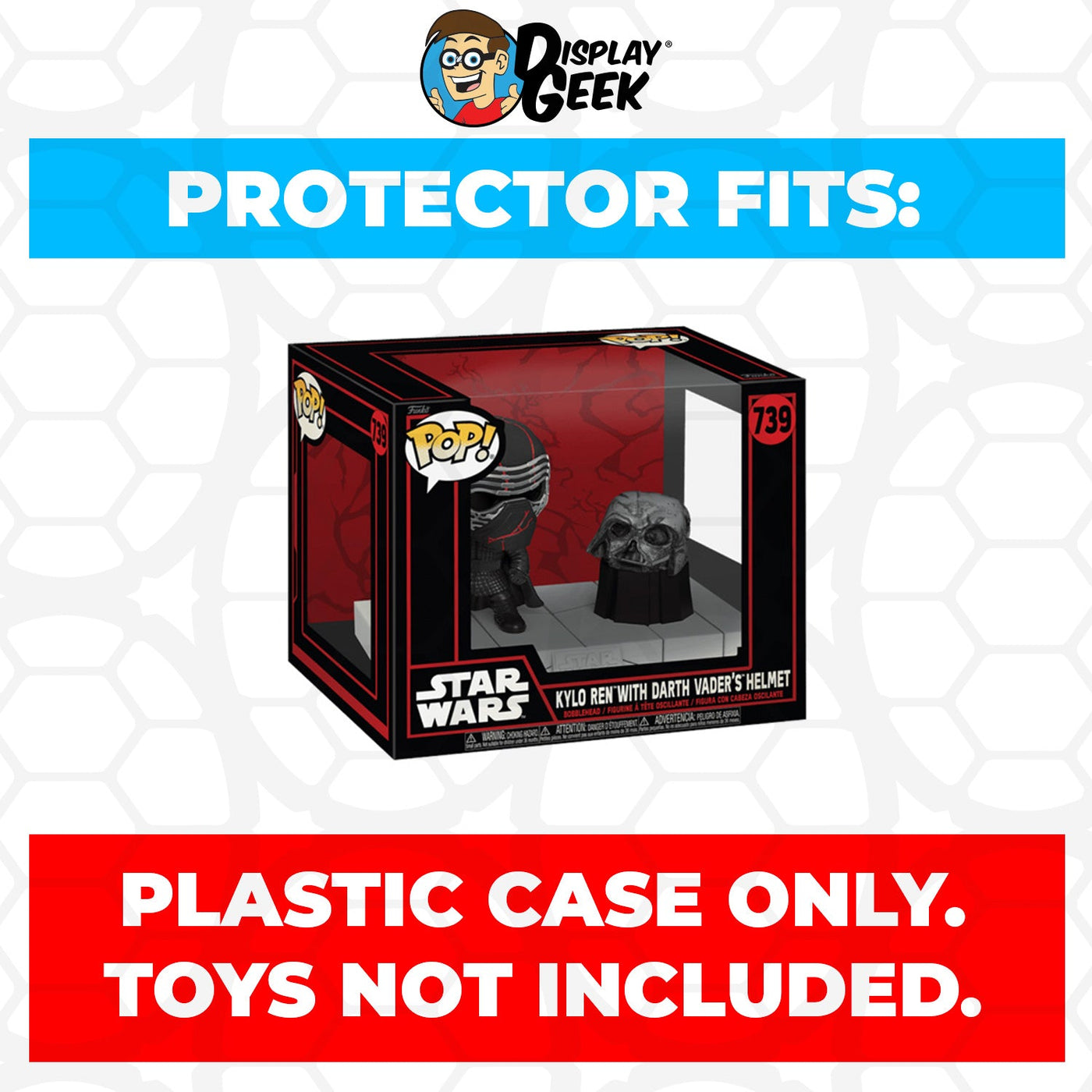 Funko POP! Deluxe Kylo Ren with Darth Vader's Helmet #739 Pop Protector Size CONFIRMED by Display Geek