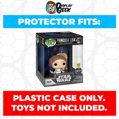 Funko POP! Deluxe NFT Princess Leia Glow in the Dark #279 Pop Protector Size CONFIRMED by Display Geek