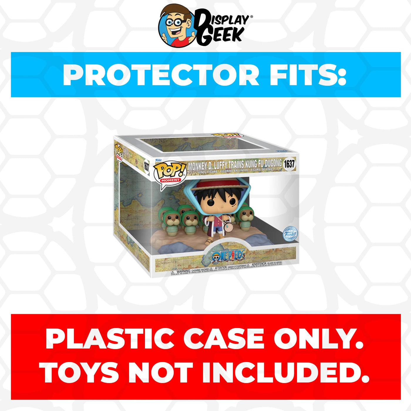 Funko POP! Moment One Piece - Monkey D. Luffy Trains Kung Fu Dugong #1637 Pop Protector Size CONFIRMED by Display Geek