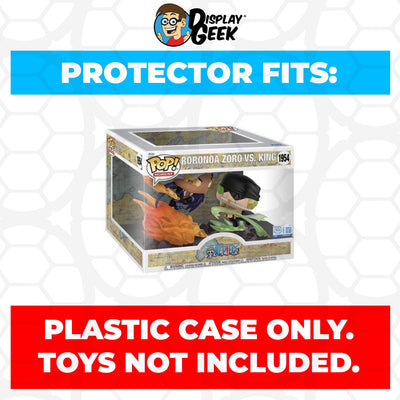 Funko POP! Moment One Piece - Roronoa Zoro vs King #1954 Pop Protector Size CONFIRMED by Display Geek