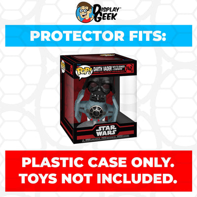 Funko POP! Rides Deluxe Darth Vader with Tie Advanced x1 Starfighter #742 Pop Protector Size CONFIRMED by Display Geek