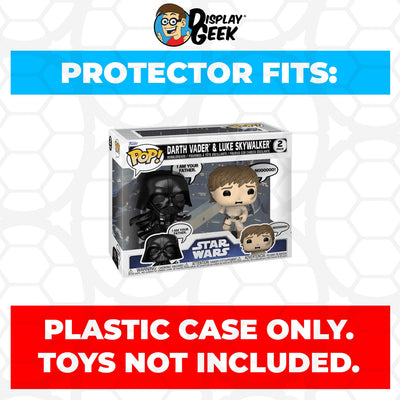 Funko POP! 2 Pack Darth Vader & Luke Skywalker - I Am Your Father Pop Protector Size CONFIRMED by Display Geek