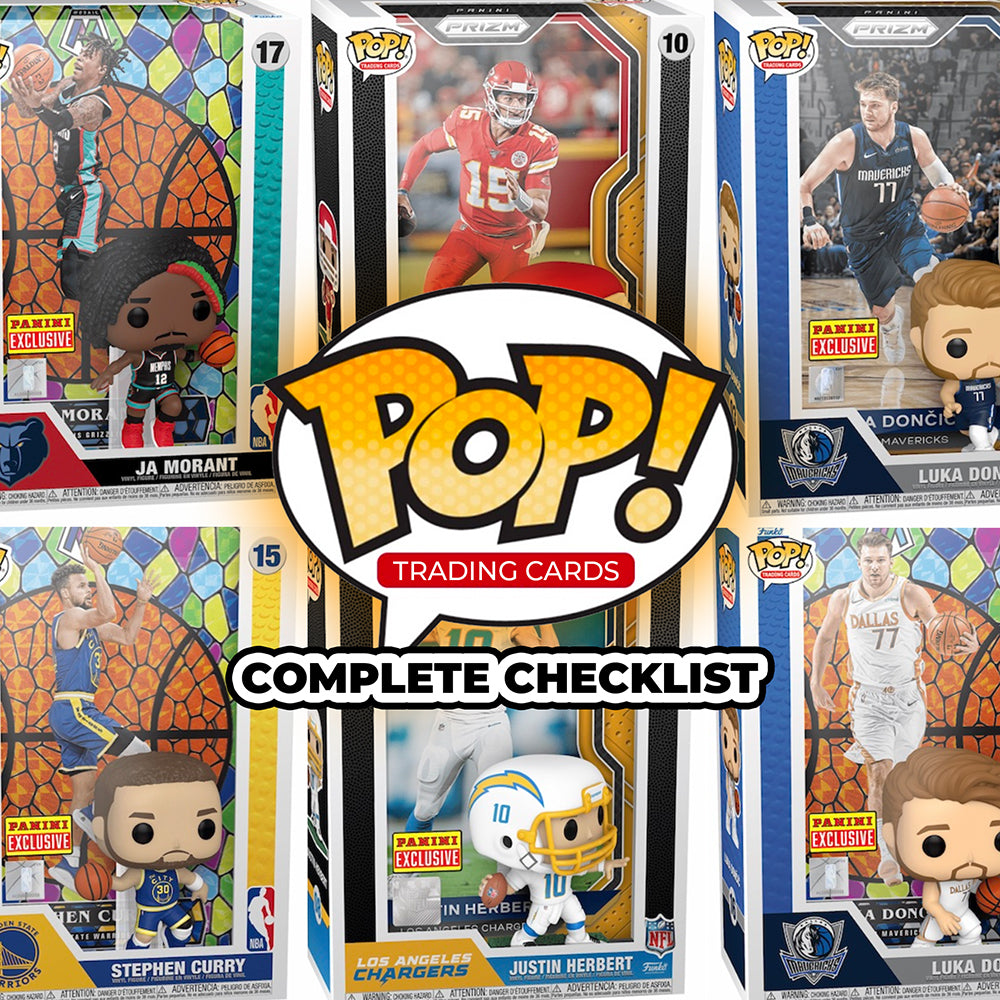 funko pop trading cards complete list checklist by display geek