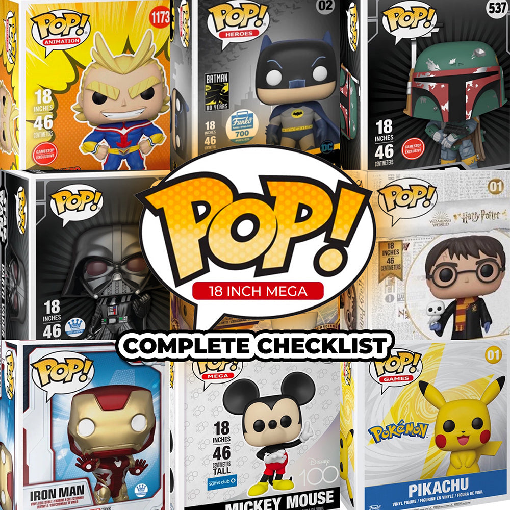 Display Geek A complete list of every Funko Pop 18 inch Mega Size ever released