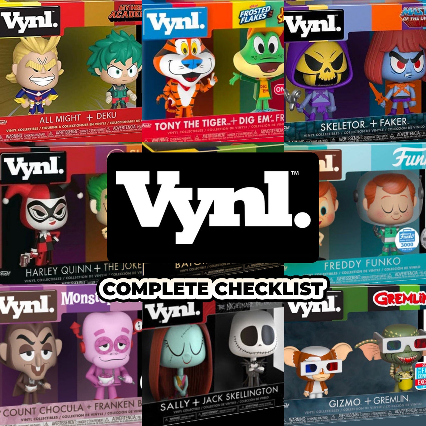 Funko VYNL 2 Pack Complete Checklist and Protectors by Display Geek