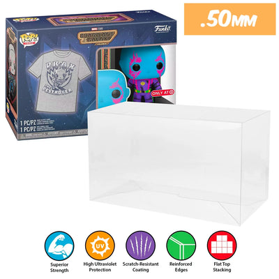 Funko POP! & Tee Drax Blacklight #1243 Pop Protector Size CONFIRMED by Display Geek