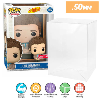 Funko POP! Covers Seinfeld The Kramer on Black Velvet #1102 Pop Protector Size CONFIRMED by Display Geek