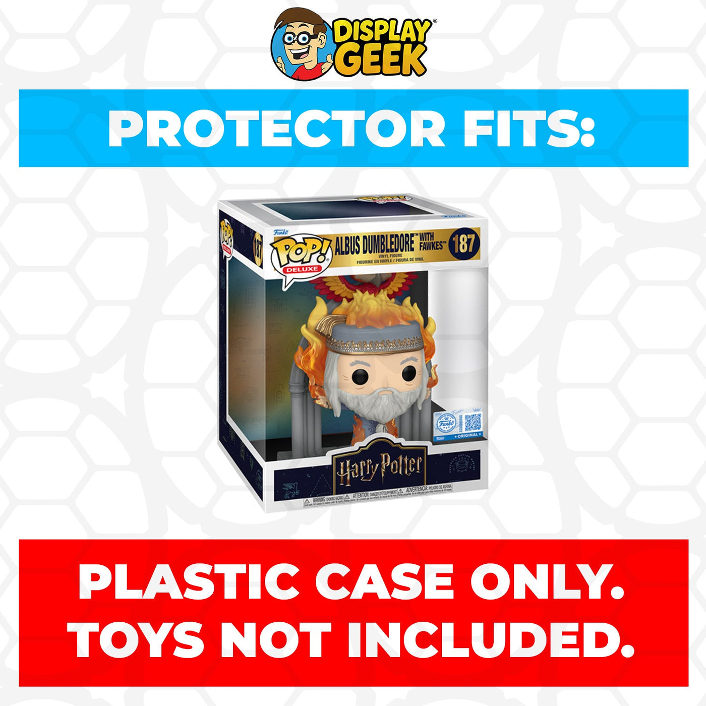 Funko POP! Deluxe Albus Dumbledore With Fawkes #187 Pop Protector Size ...