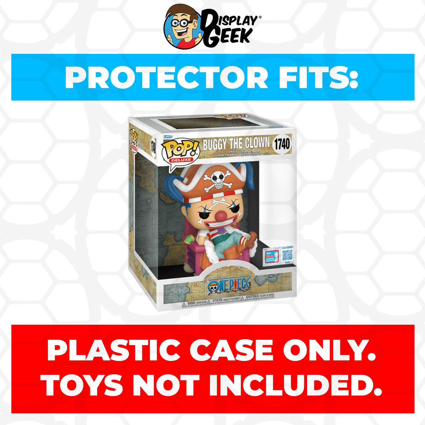 Funko POP! Deluxe One Piece - Buggy the Clown NYCC #1740 Pop Protector Size CONFIRMED by Display Geek