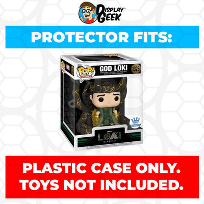 Funko POP! Deluxe God Loki #1326 Pop Protector Size Confirmed by Display Geek