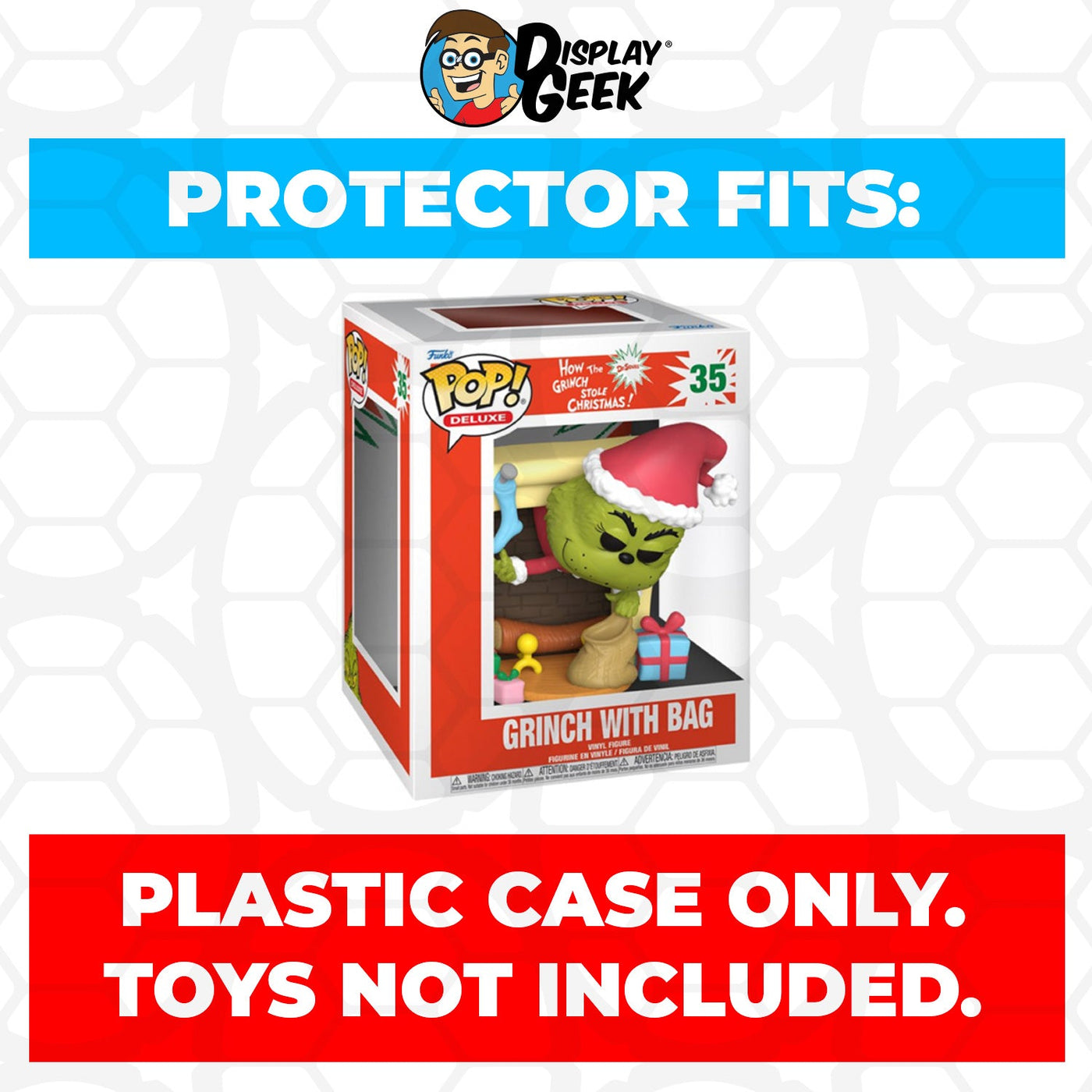 Funko POP! Deluxe Grinch with Bag #35 Pop Protector Size CONFIRMED by Display Geek