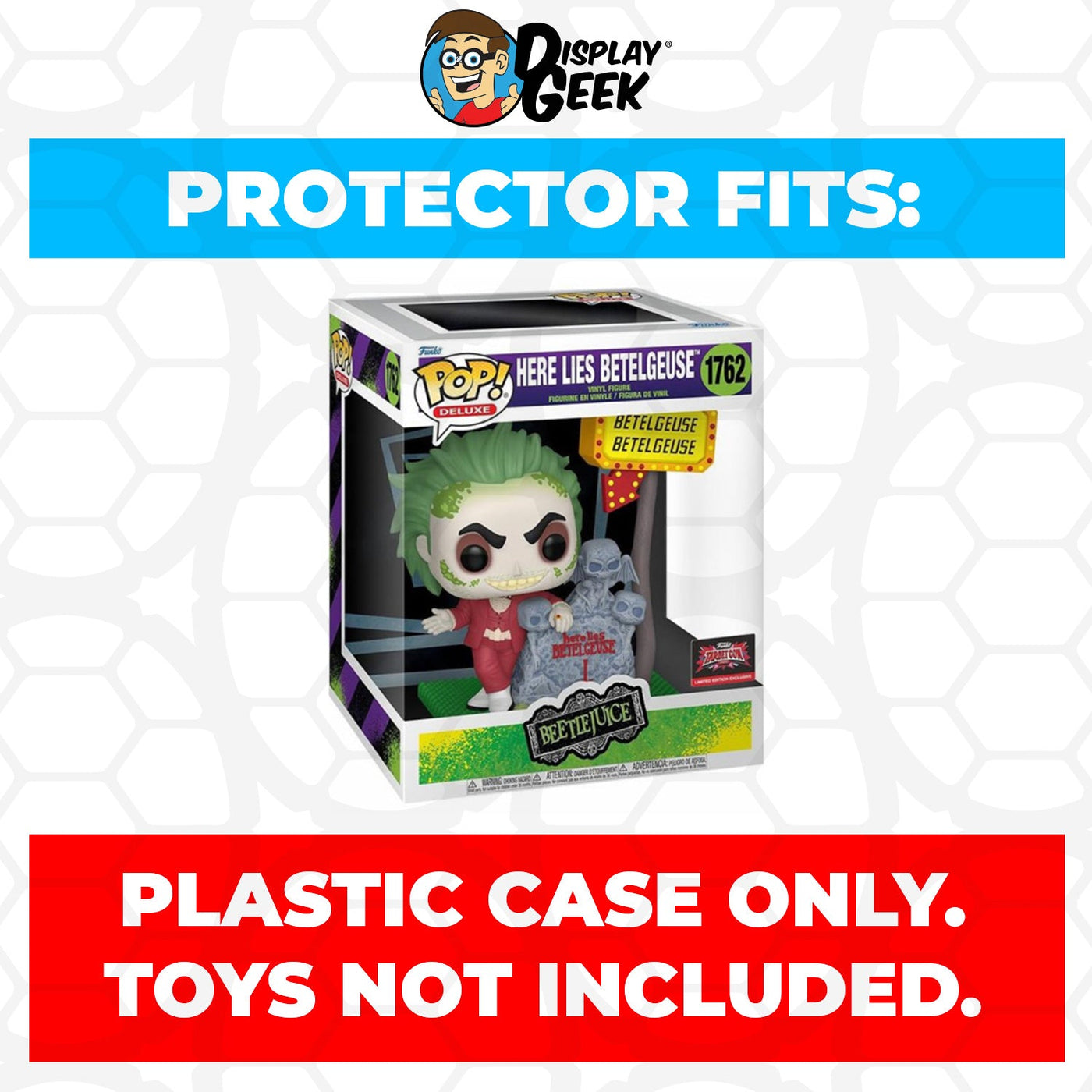 Funko POP! Deluxe Beetlejuice Here Lies Betelguese #1762 Pop Protector Size CONFIRMED by Display Geek 
