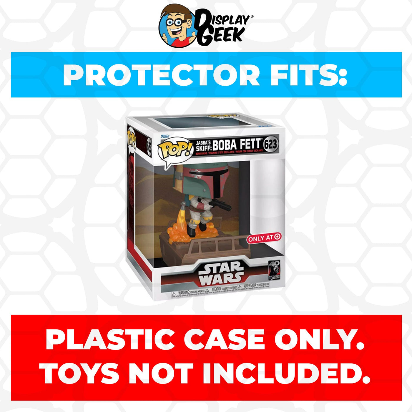 Funko POP! Deluxe Jabba's Skiff: Boba Fett #623 Pop Protector Size CONFIRMED by Display Geek