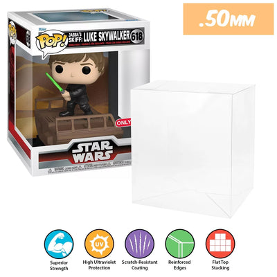 Funko POP! Deluxe Jabba's Skiff Luke Skywalker #618 Pop Protector Size CONFIRMED by Display Geek