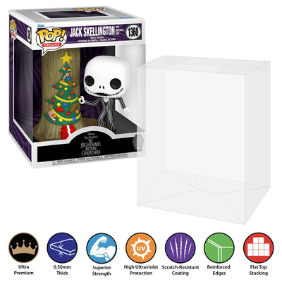 Funko POP! Deluxe Jack Skellington with Christmas Door #1360 Pop Protector Size CONFIRMED by Display Geek