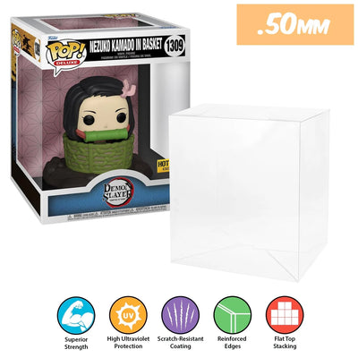 Funko POP! Deluxe Demon Slayer Nezuko Kamado in Basket #1309 Pop Protector Size CONFIRMED by Display Geek