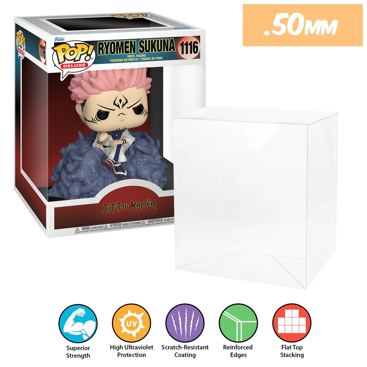 Funko POP! Deluxe Ryomen Sukuna Pop Protector Size CONFIRMED by Display Geek