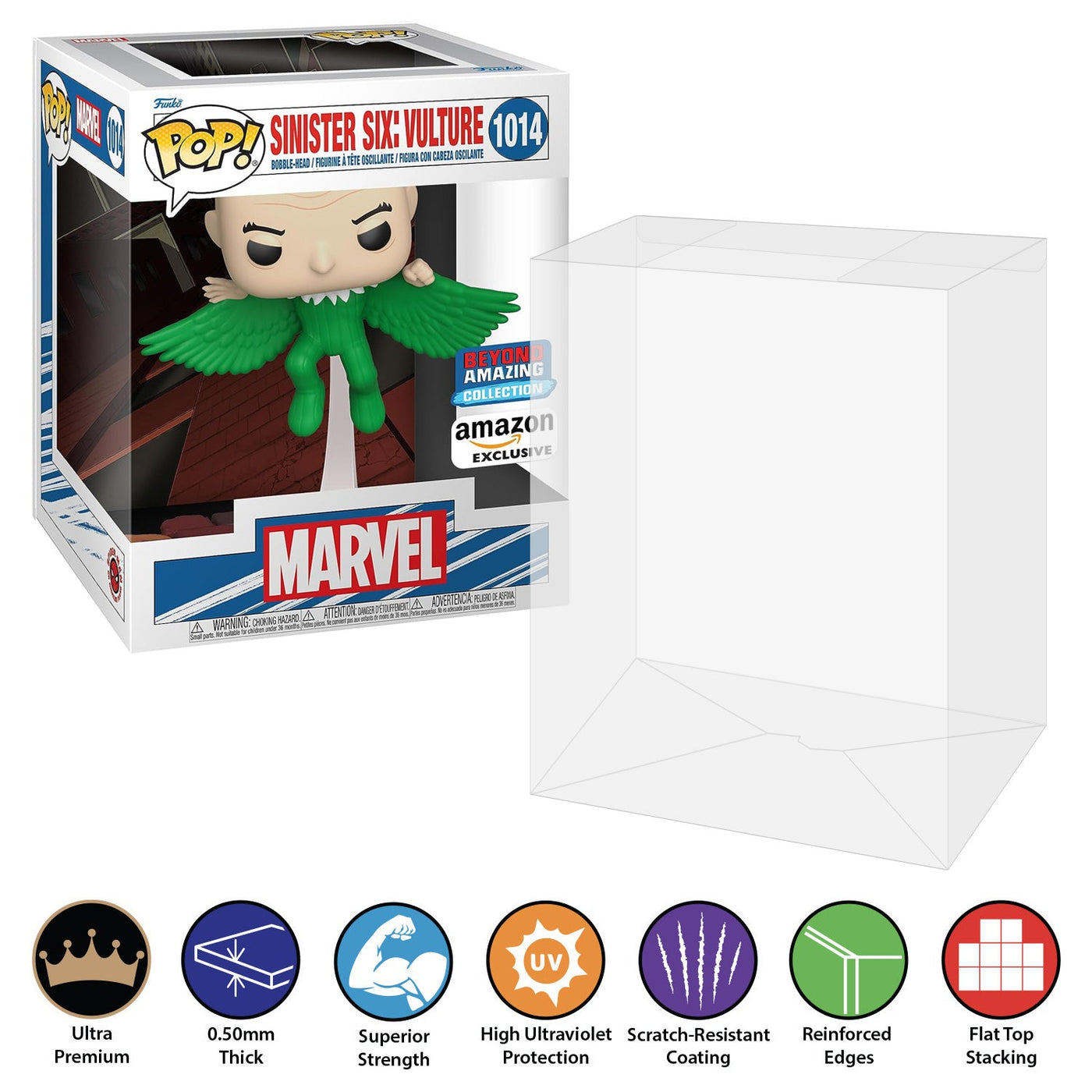Funko POP! Deluxe Sinister Six: Vulture #1014 Pop Protector Size CONFIRMED by Display Geek