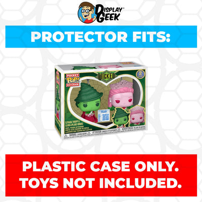 Funko Pocket POP! Keychain 2 Pack Wicked - Elphaba Thropp & Glinda Upland Ombre Pop Protector Size CONFIRMED by Display Geek