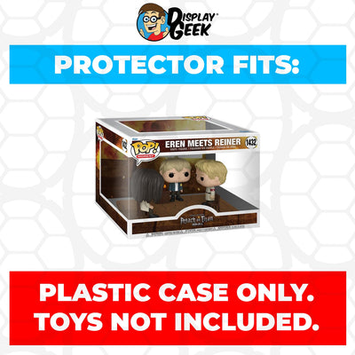 Funko POP! Moment Attack on Titan - Eren Meets Reiner #1432 Pop Protector Size CONFIRMED by Display Geek