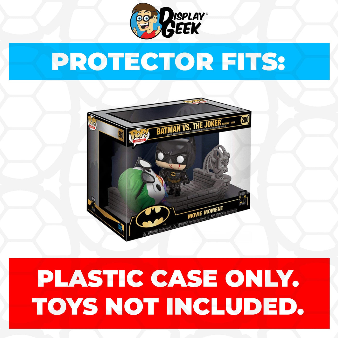 Funko POP! Movie Moments Batman vs The Joker 1989 #280 Pop Protector Size CONFIRMED by Display Geek 