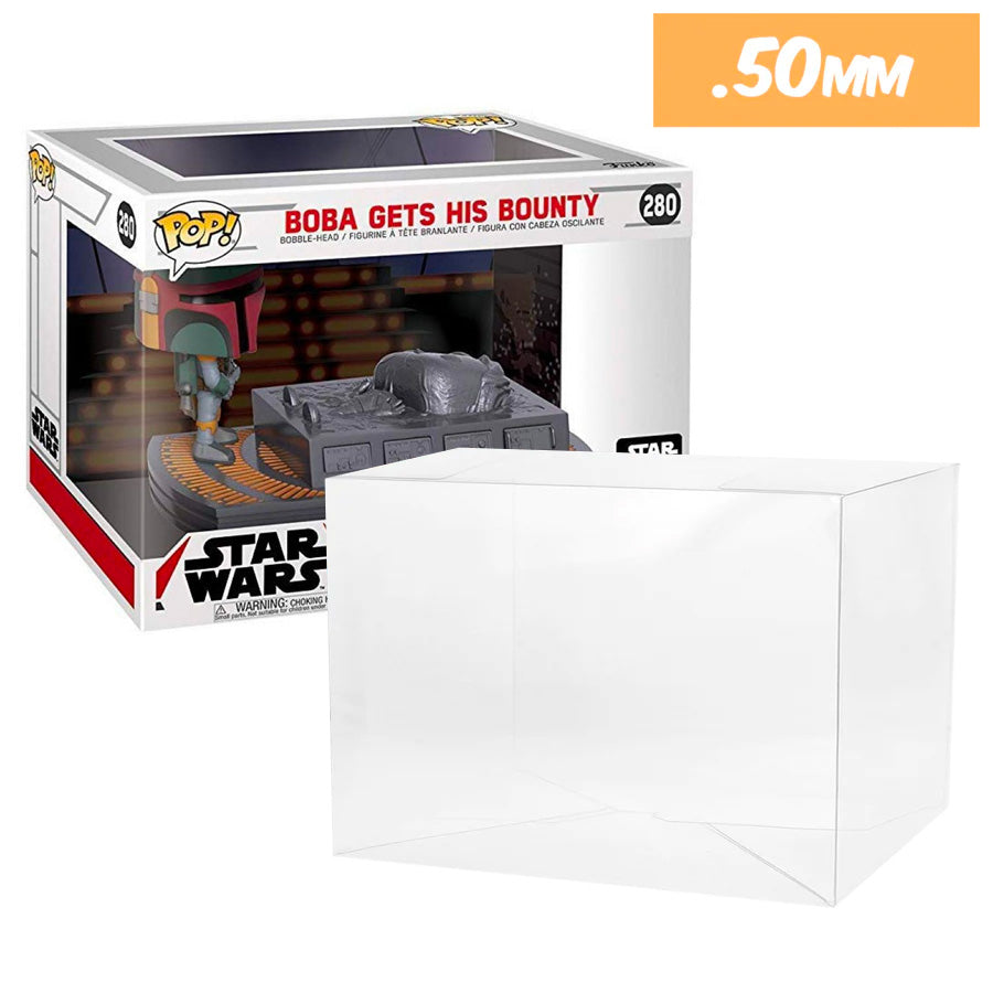 Funko POP! Movie Moments Boba Gets His Bounty #280 Pop Protector Size CONFIRMED by Display Geek