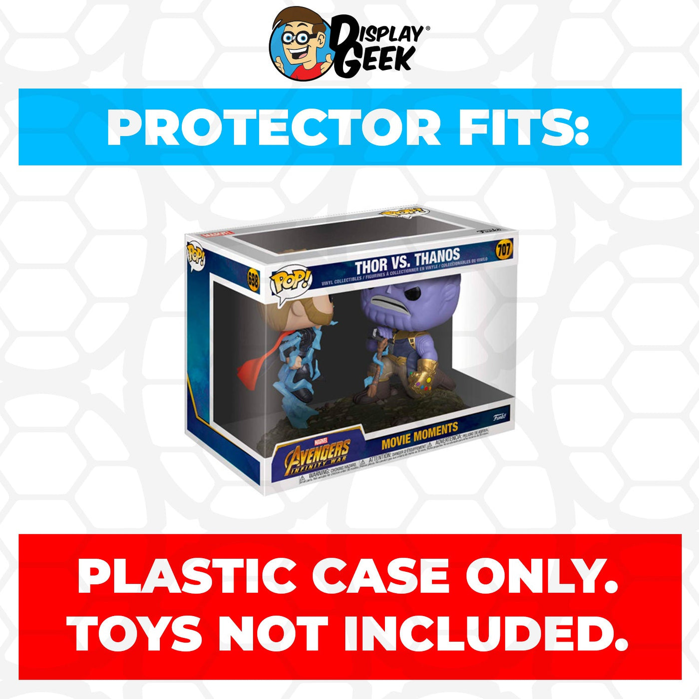 Funko POP! Movie Moments Thor vs Thanos #707 Pop Protector Size CONFIRMED by Display Geek