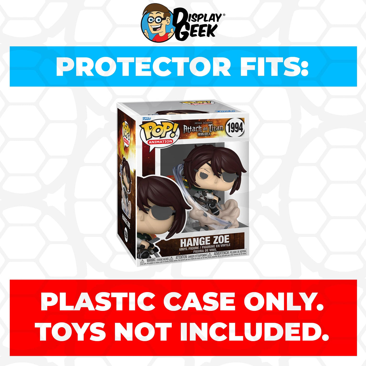 Funko POP! Premium Attack on Titan - Hange Zoe #1994 Pop Protector Size CONFIRMED by Display Geek