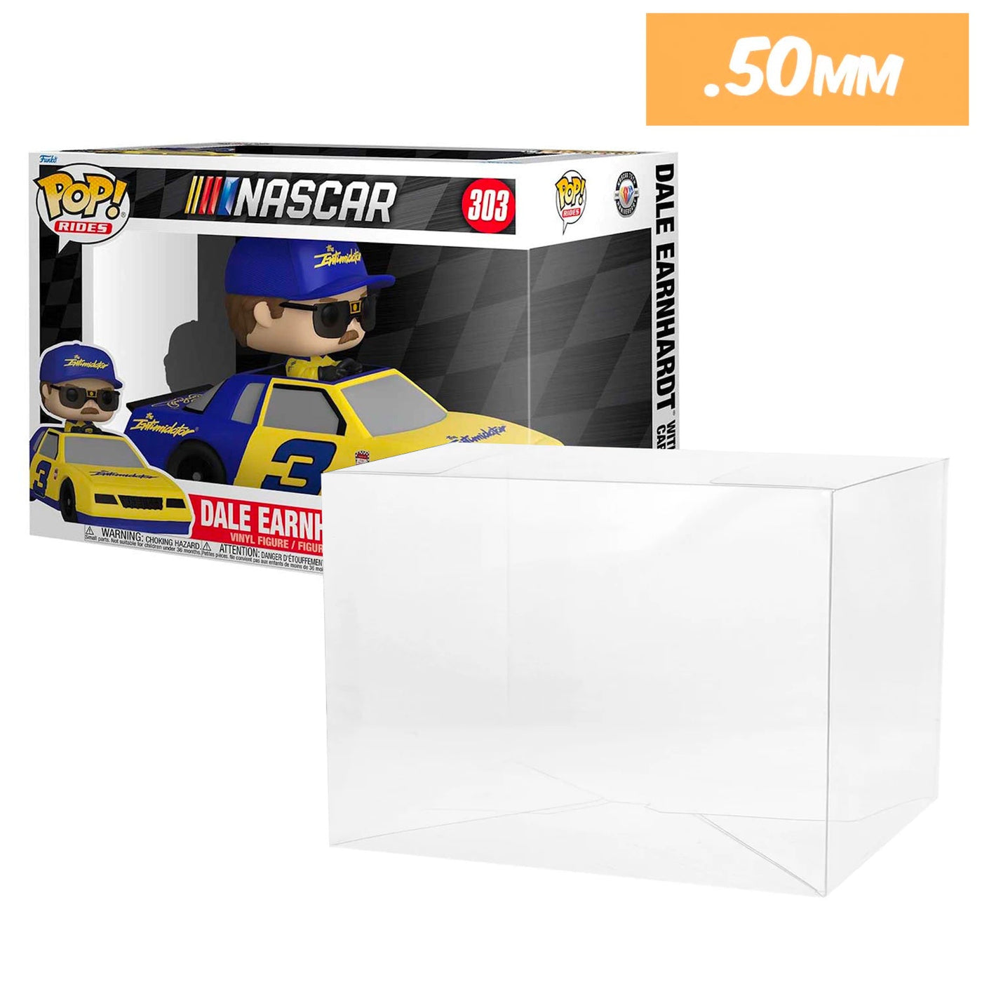 Funko POP! Rides Dale Earnhardt with Car #303 Pop Protector Size CONFIRMED by Display Geek