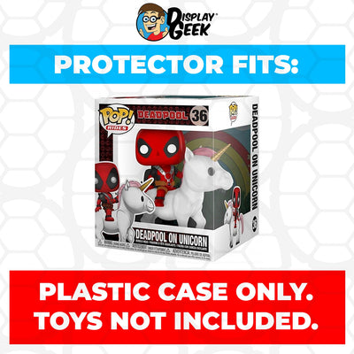 Funko POP! Rides Deadpool On Unicorn #36 Pop Protector Size Confirmed by Display Geek