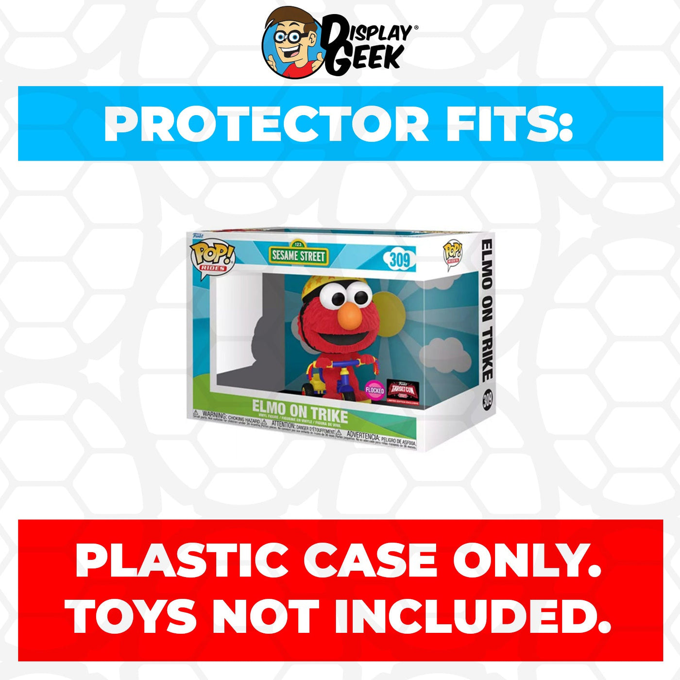 Funko POP! Rides Elmo on Trike Flocked #309 Pop Protector Size CONFIRMED by Display Geek