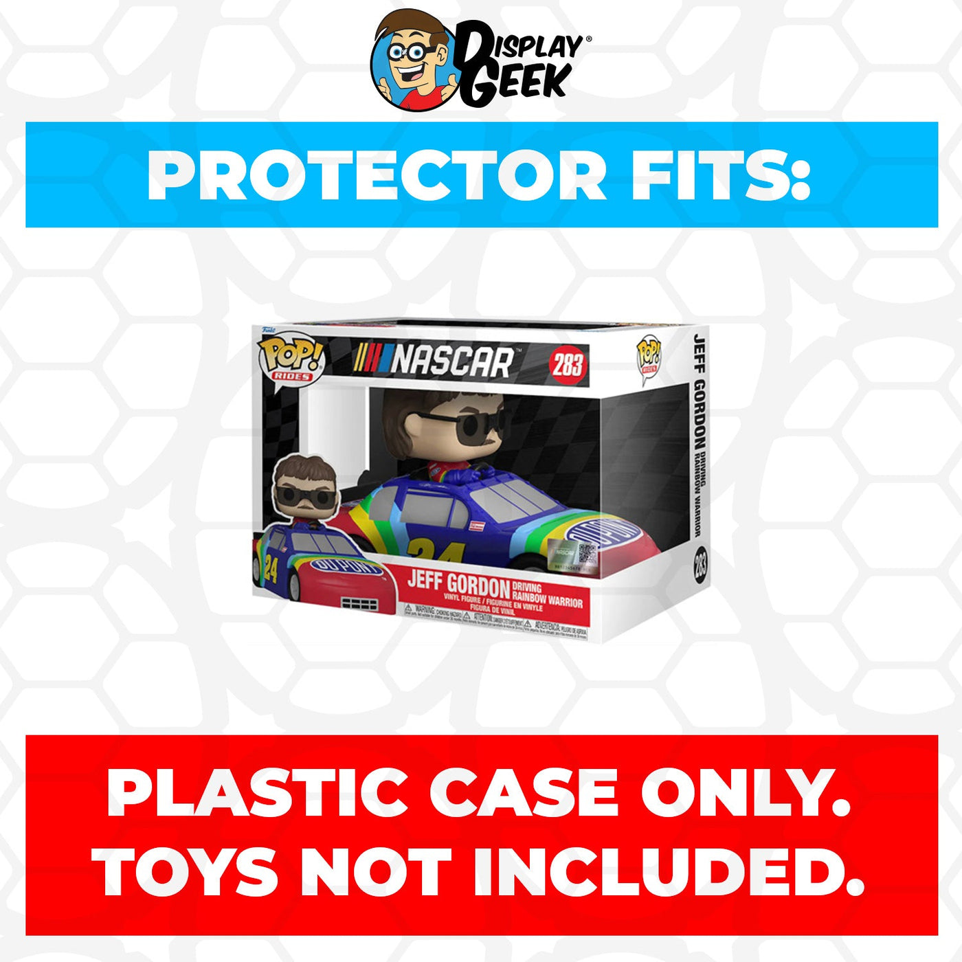 Funko POP! Rides Jeff Gordon Driving Rainbow Warrior #283 Pop Protector Size CONFIRMED by Display Geek