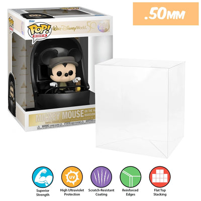 Funko POP! Rides Mickey Mouse on the Haunted Mansion Buggy #294 Pop Protector Size CONFIRMED by Display Geek