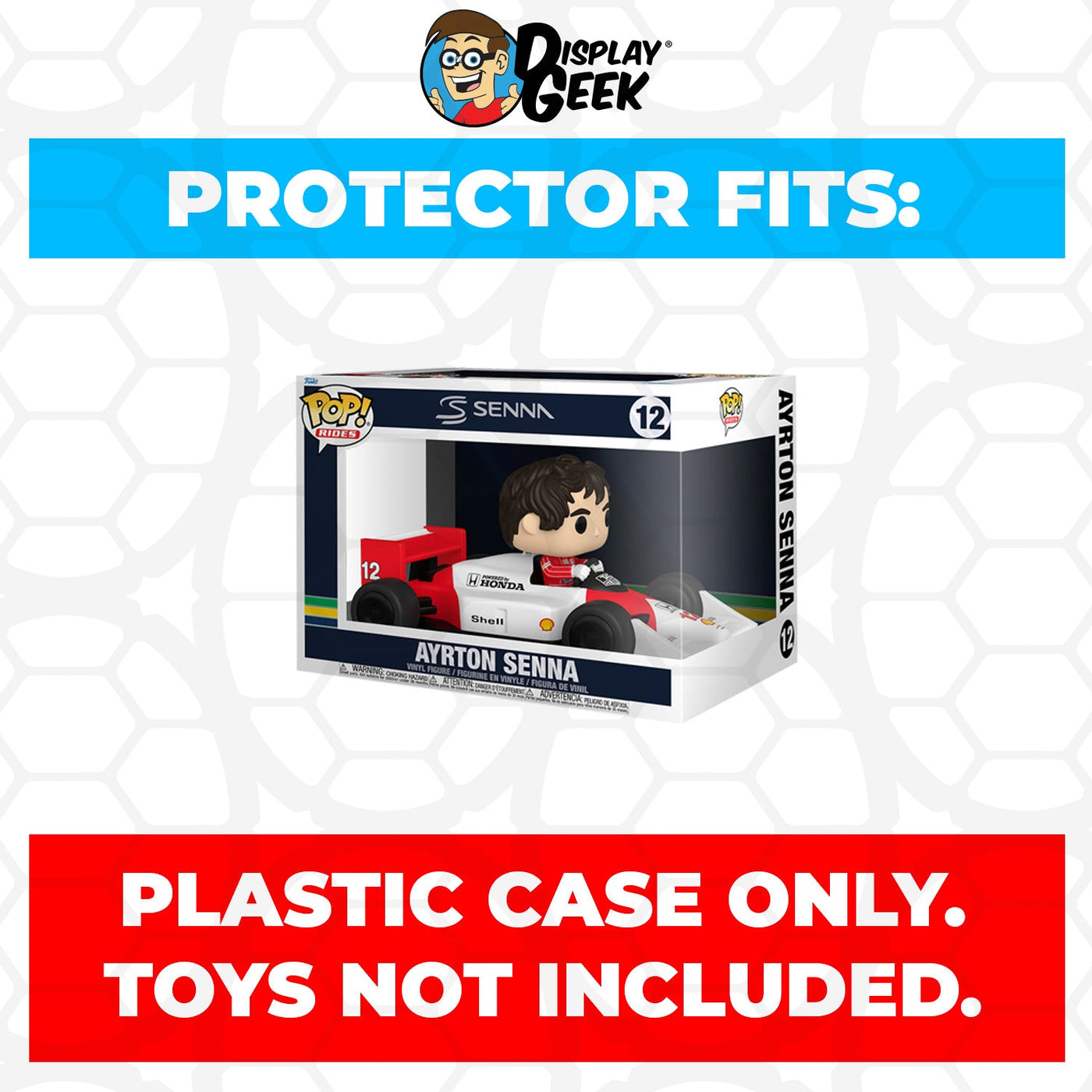 Funko POP! Rides Formula 1 - Ayrton Senna #12 Pop Protector Size