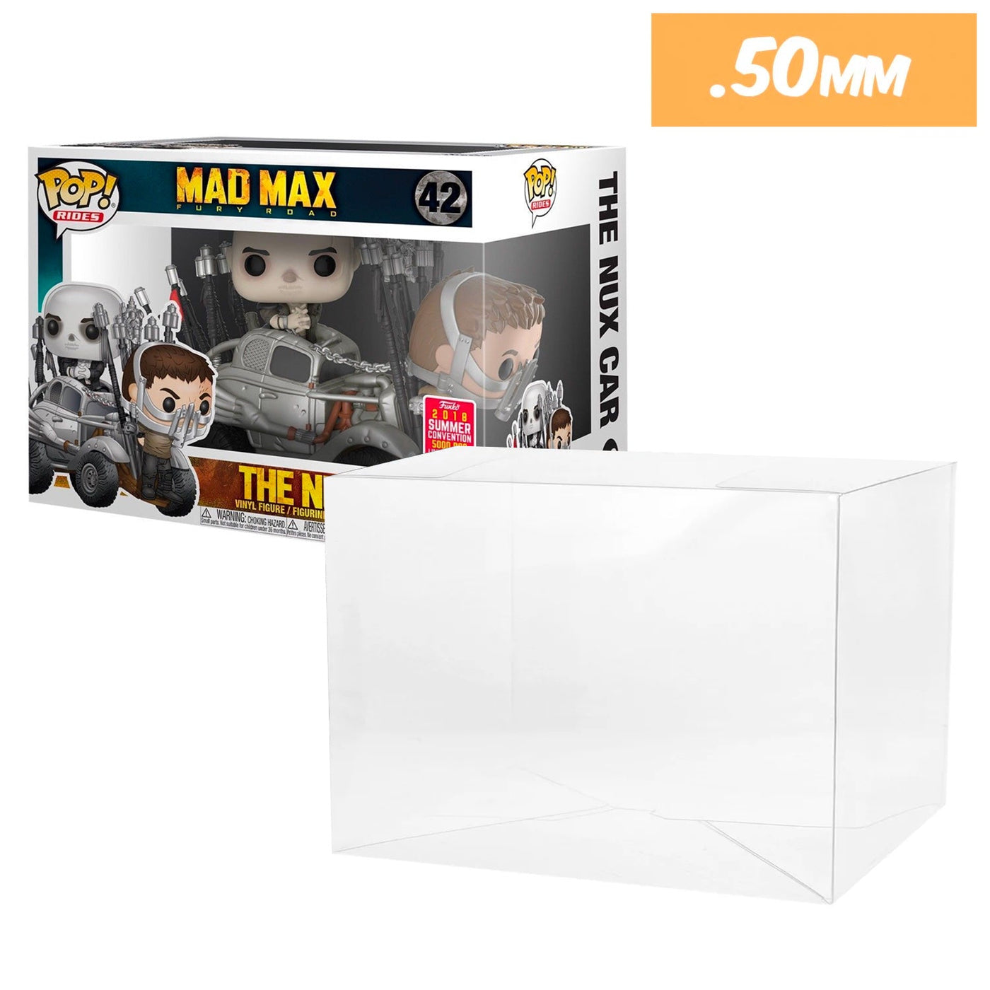 Funko POP! Rides The Nux Car SDCC #42 and Black Box Pop Protector Size CONFIRMED by Display Geek