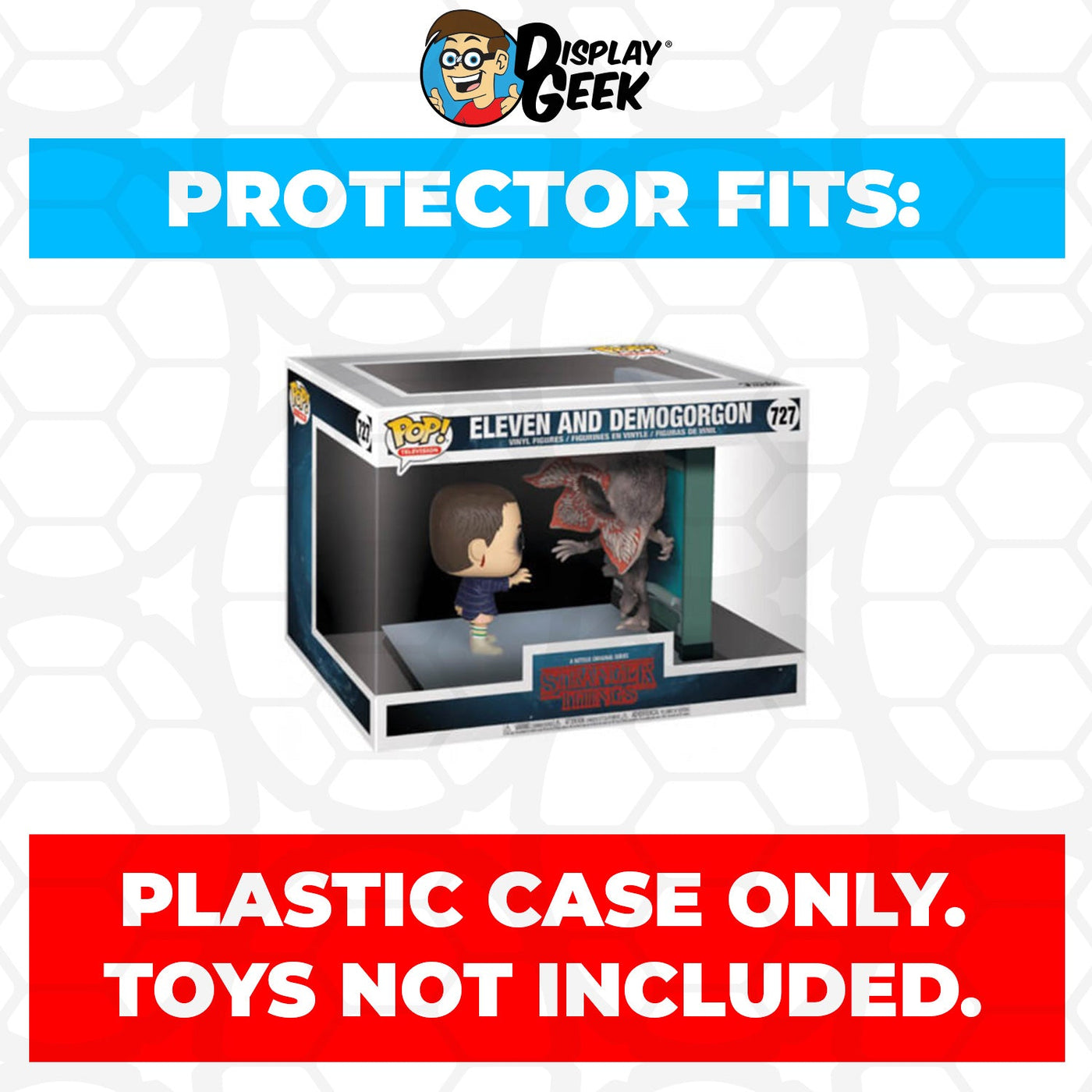 Funko POP! Television Moments Stranger Things - Eleven & Demogorgon #727 Pop Protector Size CONFIRMED by Display Geek 