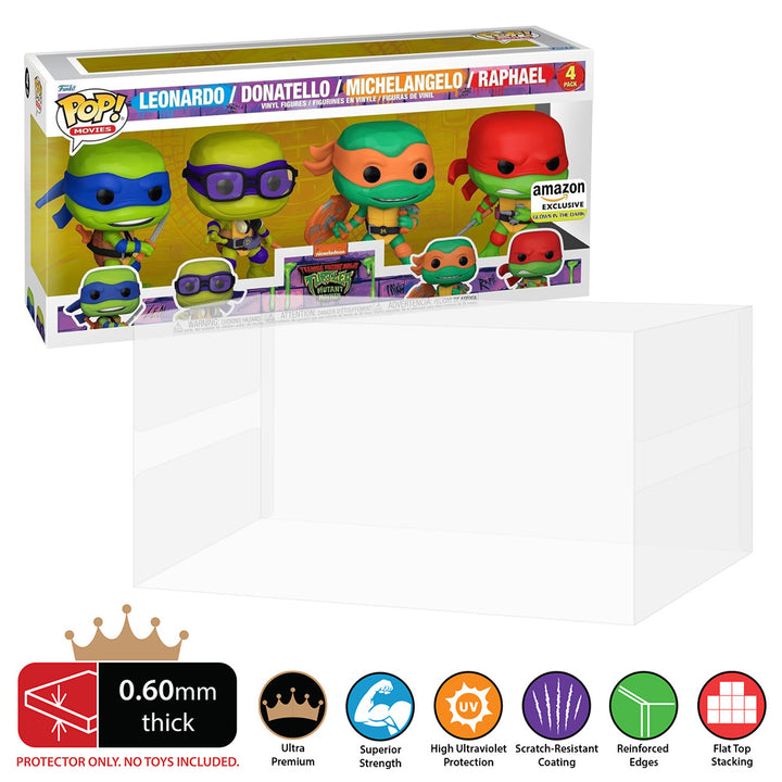 0.60mm 4 PACK STANDARD Pop Protectors for Funko (0.60mm thick, UV