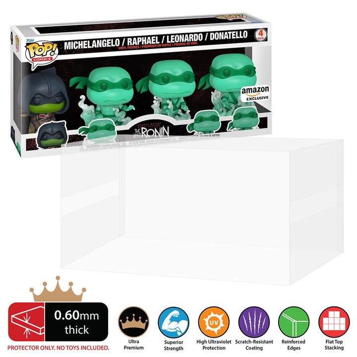 0.60mm 4 PACK STANDARD Pop Protectors for Funko (0.60mm thick, UV