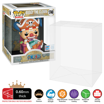 Pop Deluxe 6 inch Super Size Funko Pop Protectors - 0.60mm Thick UV Resistant Funko Pop Shield Protectors - The Best Quality Ultra Premium, Superior Strength, High Ultraviolet Protection, Scratch Resistant Coating, Reinforced Edges, Flat Top Stacking