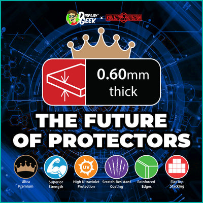 The Future of Funko Pop Protectors - 0.60mm Thick UV Resistant Funko Pop Shield Protectors - The Best Quality Ultra Premium, Superior Strength, High Ultraviolet Protection, Scratch Resistant Coating, Reinforced Edges, Flat Top Stacking