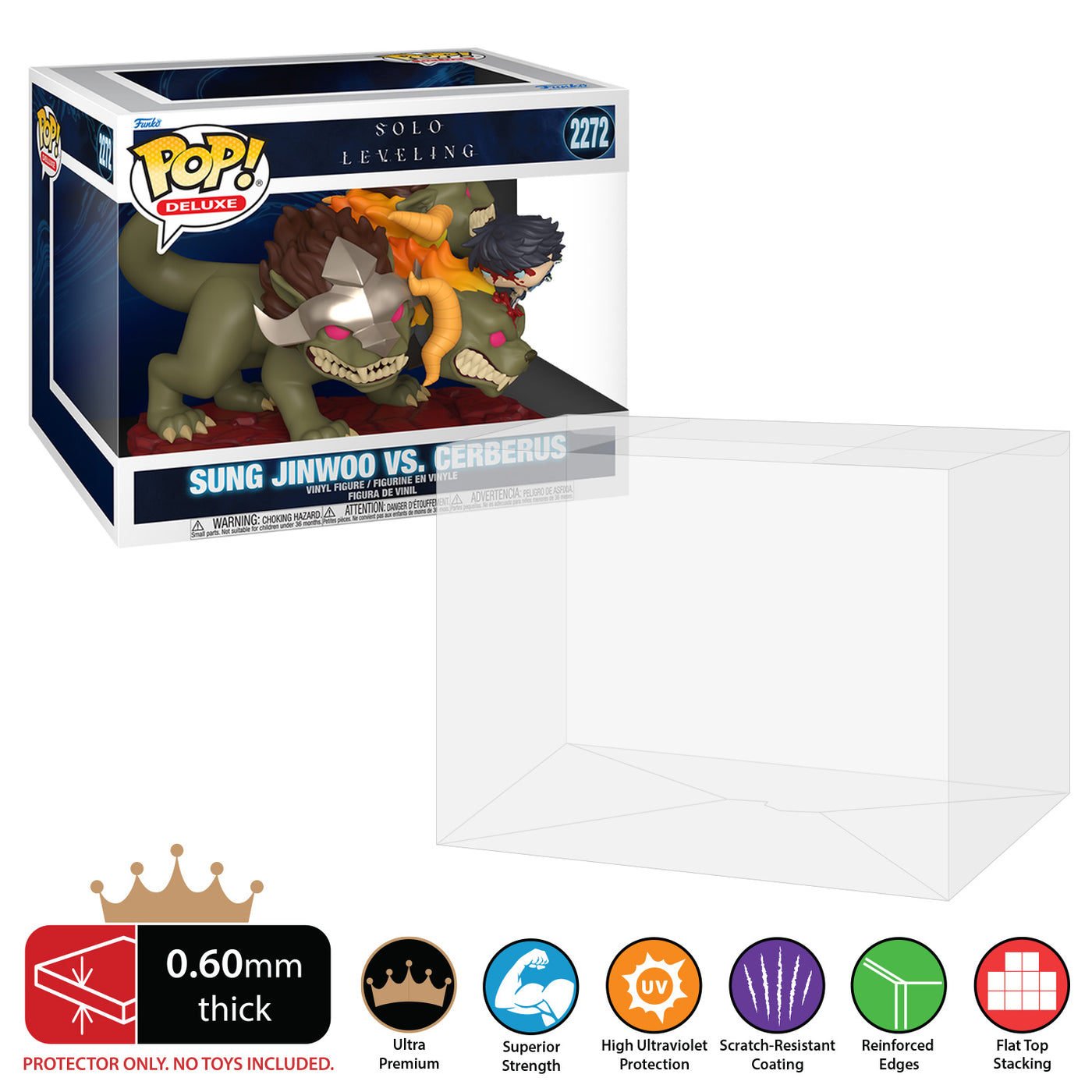 6 inch Sideways - Funko Pop Protectors (0.60mm UV Resistant) Fits 6.5h