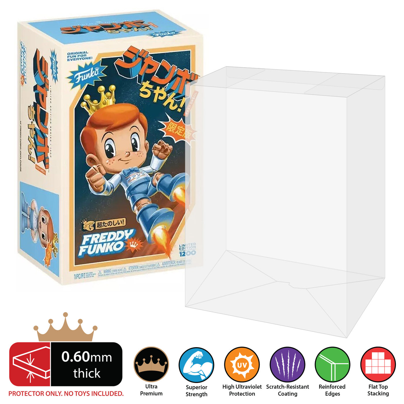 JUMBO CHAN Pop Protectors for Funko (0.60mm thick, UV & Scratch