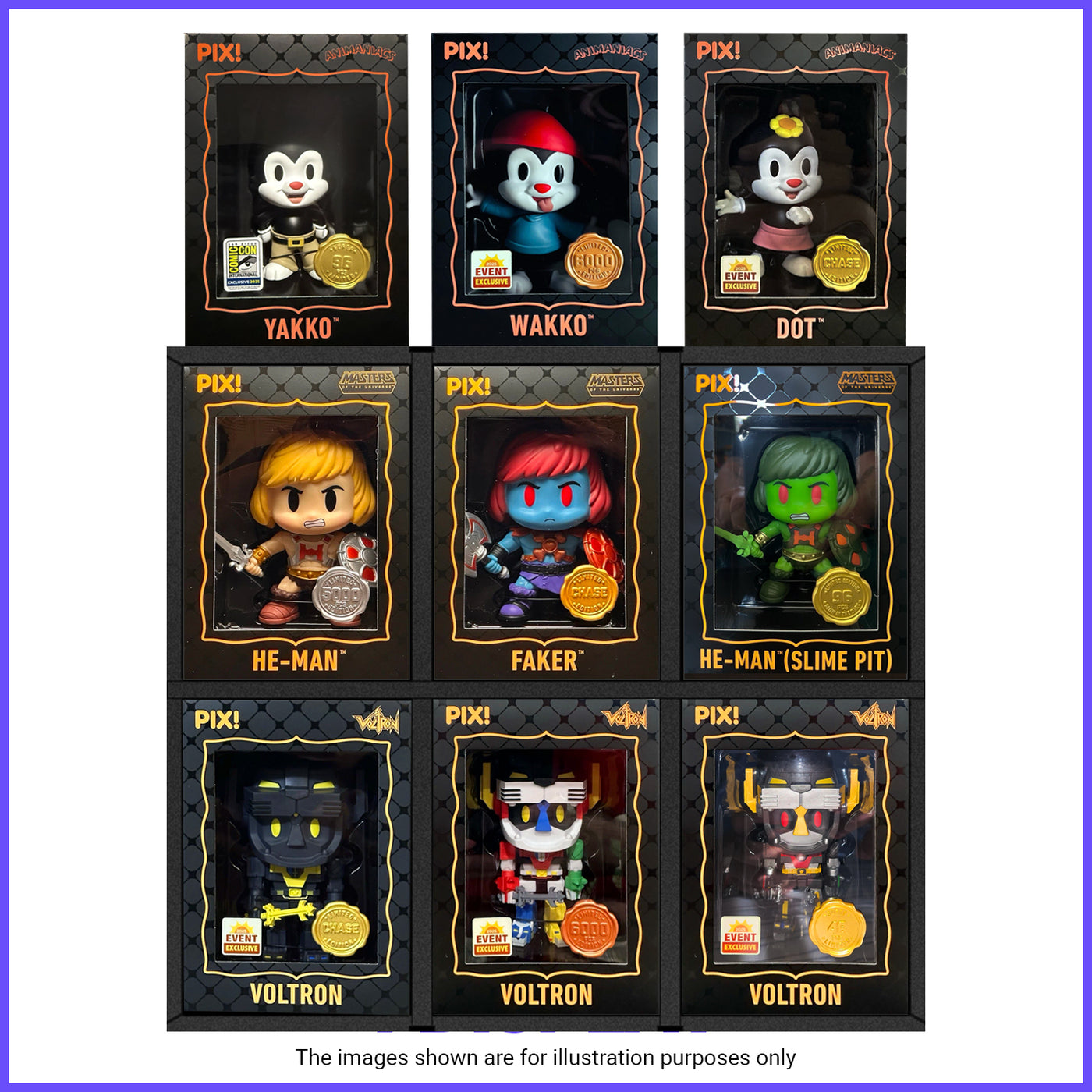 1 x GRAIL KUBBIE BLACK (3x2) - In Box Display Case for Thrilljoy Pix (Cardboard)