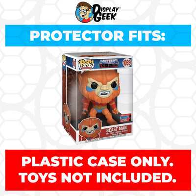 Pop Protector for 10 inch Beast Man NYCC #1039 Jumbo Funko Pop on The Protector Guide App by Display Geek