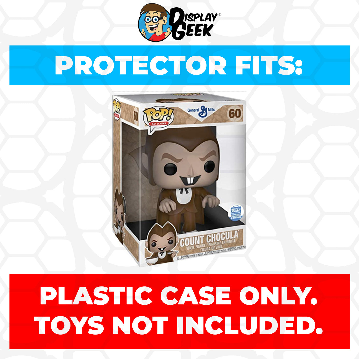 Pop Protector for 10 inch Count Chocula #60 Jumbo Funko Pop on The Protector Guide App by Display Geek