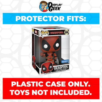 Pop Protector for 10 inch Deadpool Movie Red #544 Jumbo Funko Pop on The Protector Guide App by Display Geek
