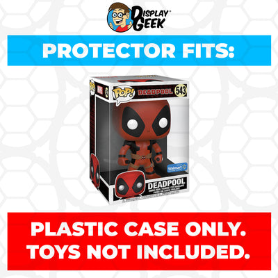 Pop Protector for 10 inch Deadpool Two Swords Red #543 Jumbo Funko Pop on The Protector Guide App by Display Geek